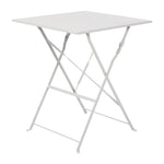 Table de terrasse carrée en acier Bolero grise 600mm — GK988