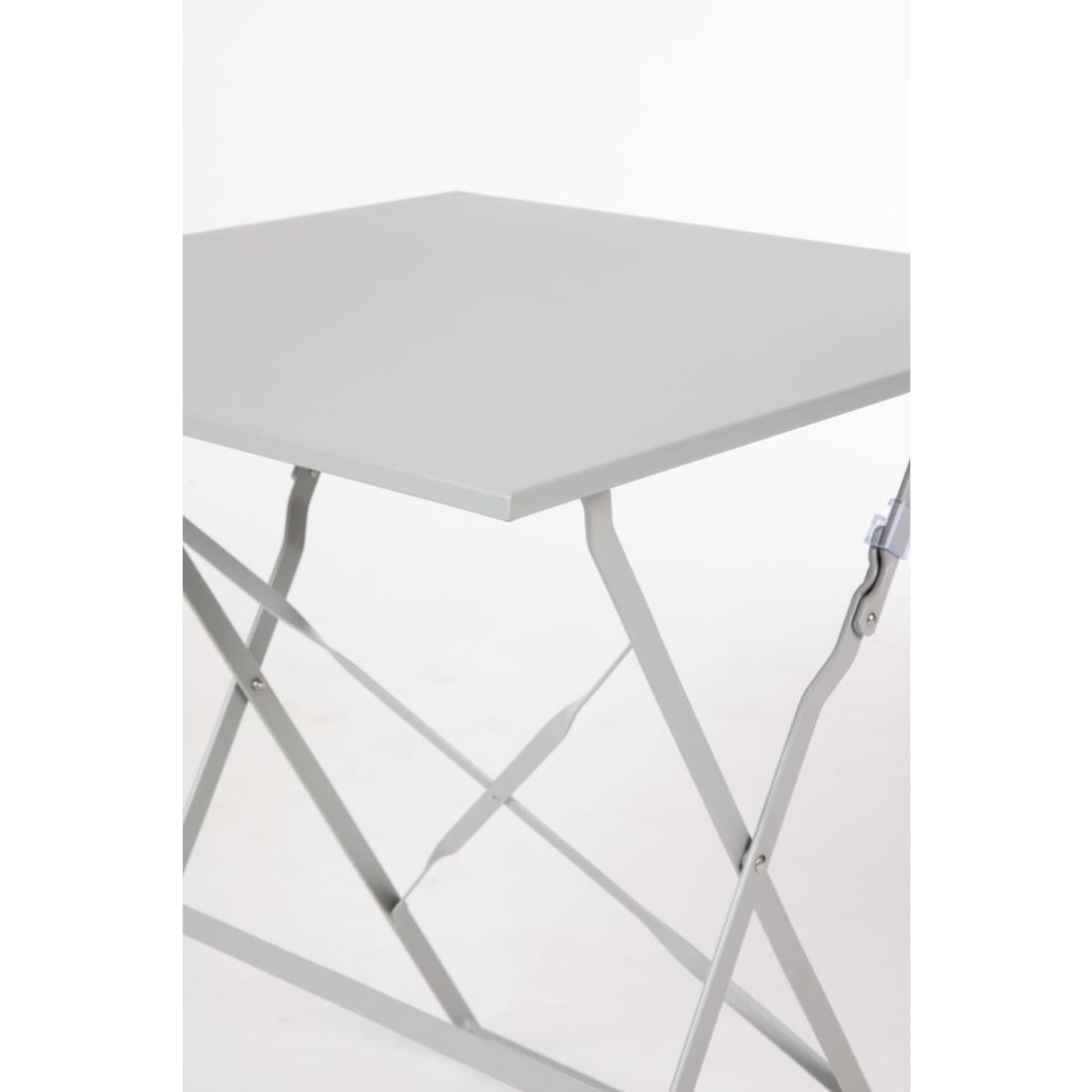 Table de terrasse carrée en acier Bolero grise 600mm — GK988