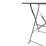 Table de terrasse carrée en acier Bolero noire 600mm — GK989