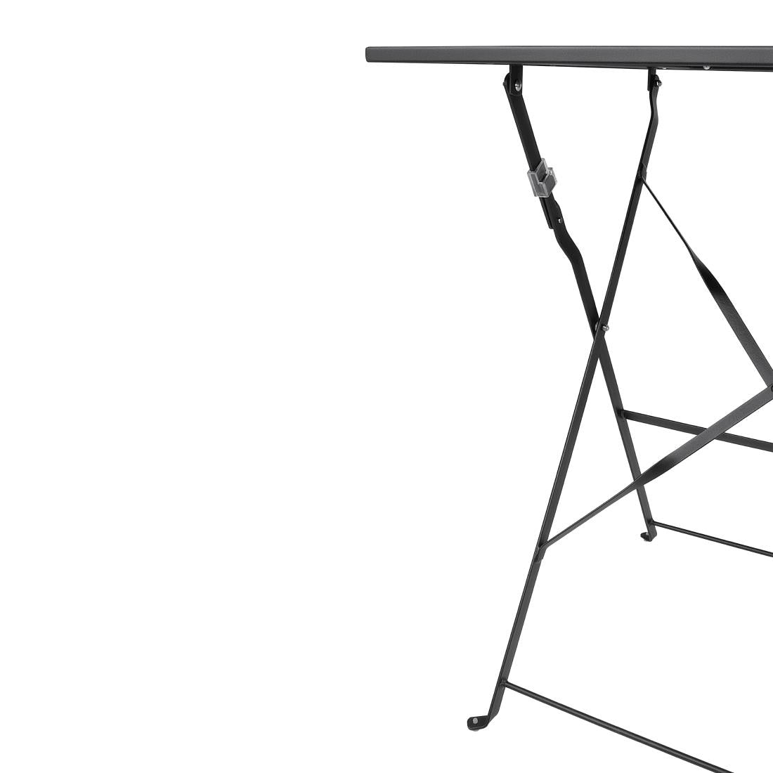 Table de terrasse carrée en acier Bolero noire 600mm — GK989