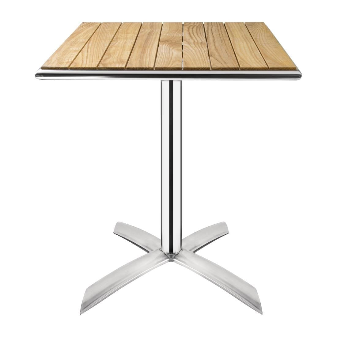Table bistro carrée plateau basculant frêne Bolero 600mm — GK991