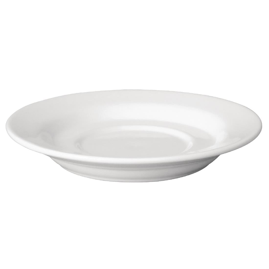 Soucoupes pour tasses 228ml et 340ml Olympia Café blanches (lot de 12) — GL048