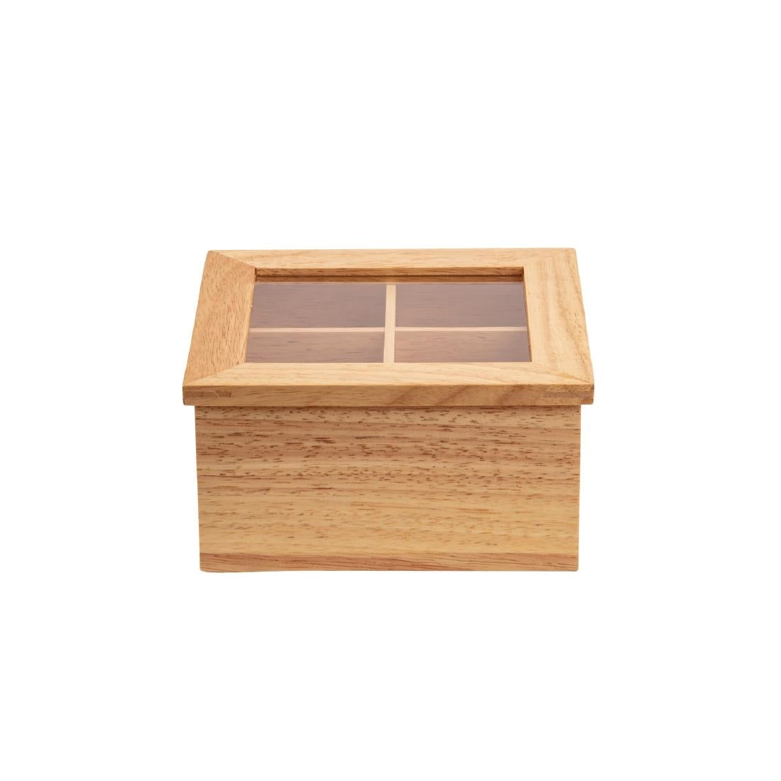 Mini boîte à thé en hévéa Olympia — GL089