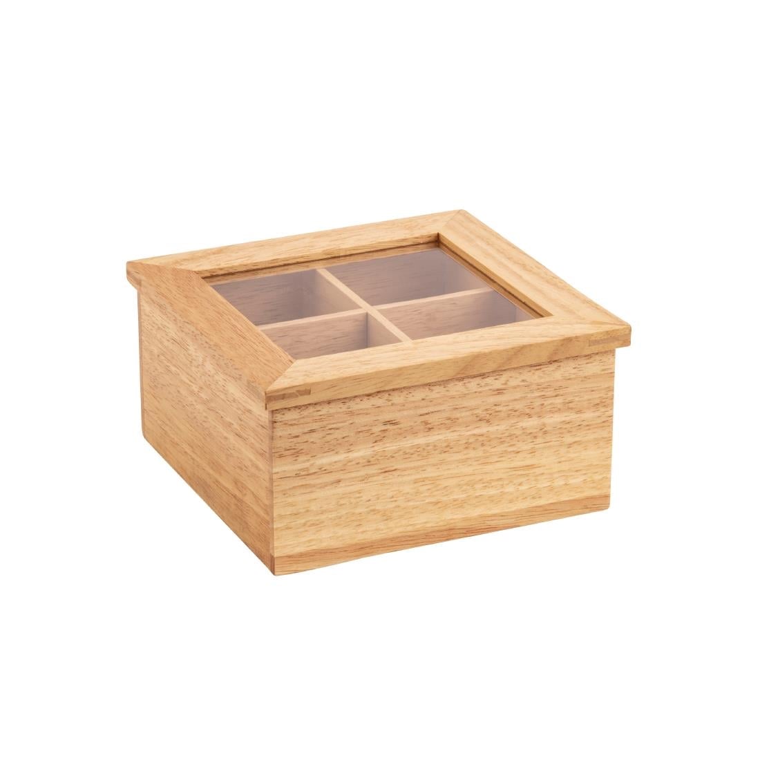 Mini boîte à thé en hévéa Olympia — GL089