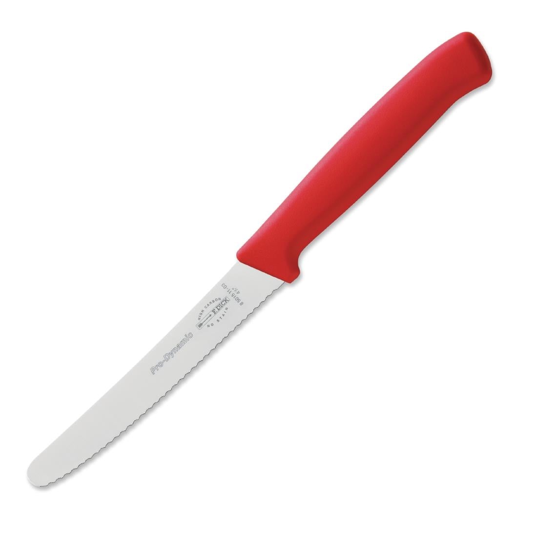 Couteau universel denté Dick Pro Dynamic rouge 11cm — GL296