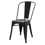 Chaises en acier noir Bolero Bistro (lot de 4) — GL331