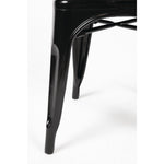 Chaises en acier noir Bolero Bistro (lot de 4) — GL331