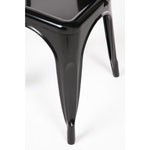 Chaises en acier noir Bolero Bistro (lot de 4) — GL331