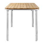 Table carrée en frêne et aluminium Bolero 700mm — GL982