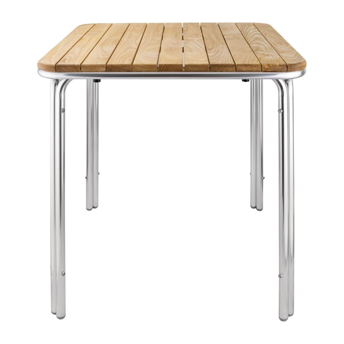 Table carrée en frêne et aluminium Bolero 700mm — GL982