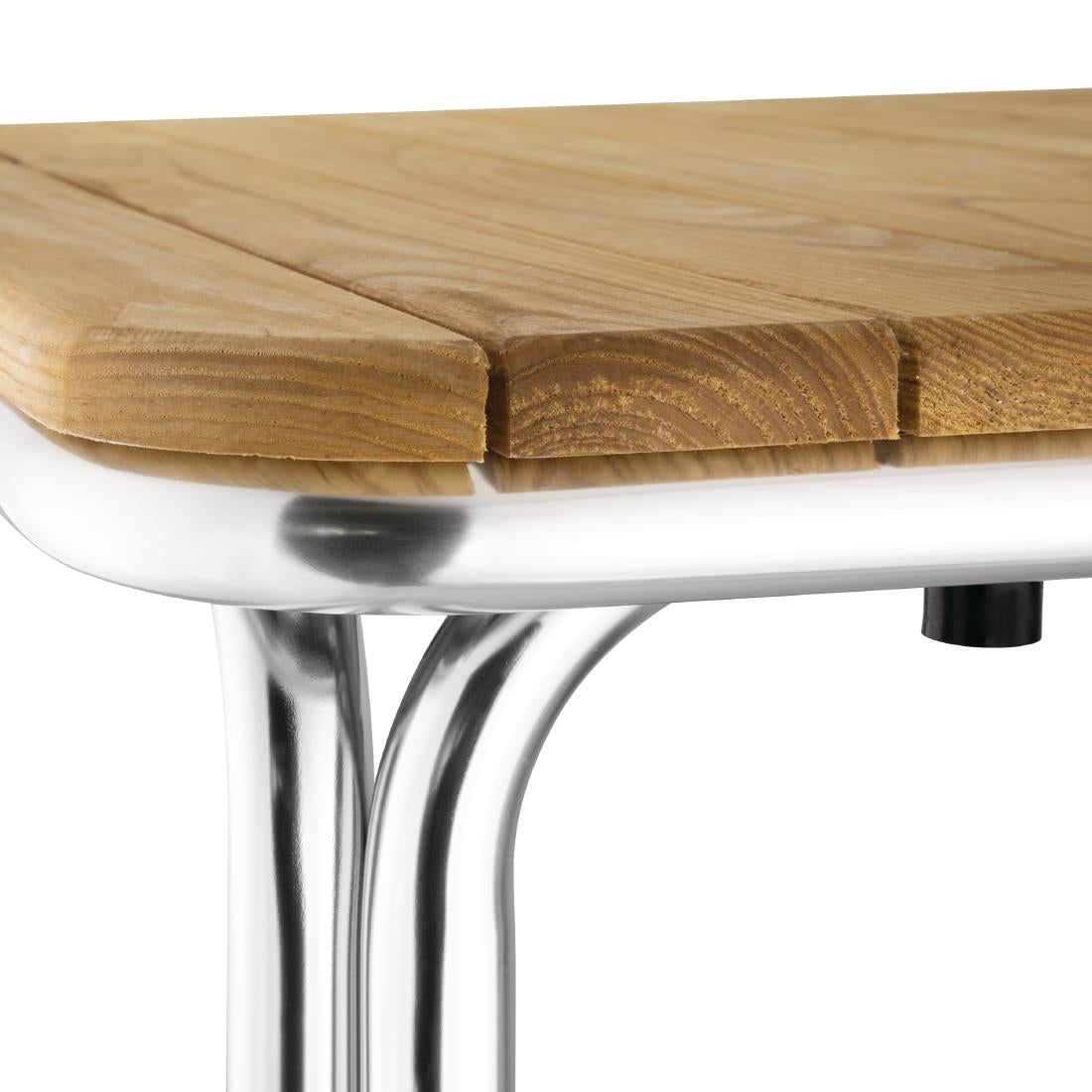 Table carrée en frêne et aluminium Bolero 700mm — GL982