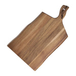 Grande planche en acacia bords ondulés Olympia 355x250x15mm manche 85mm — GM264