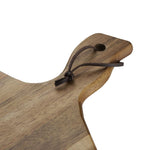 Grande planche en acacia bords ondulés Olympia 355x250x15mm manche 85mm — GM264