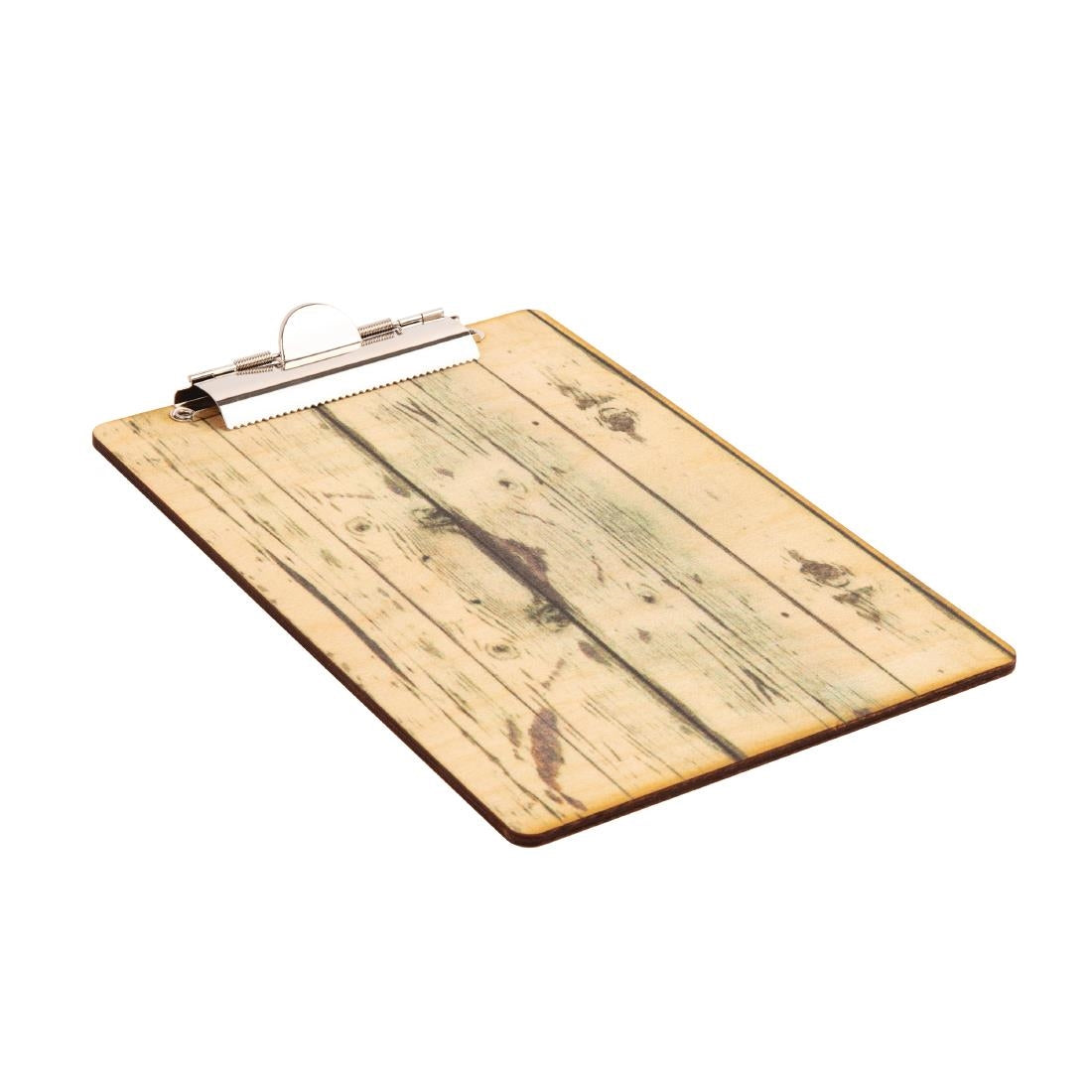 Plaque porte-menu effet bois clair Olympia A4 — GM300
