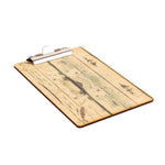 Plaque porte-menu effet bois clair Olympia A4 — GM300