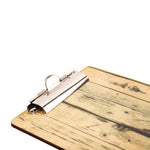 Plaque porte-menu effet bois clair Olympia A4 — GM300