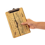 Plaque porte-menu effet bois clair Olympia A4 — GM300