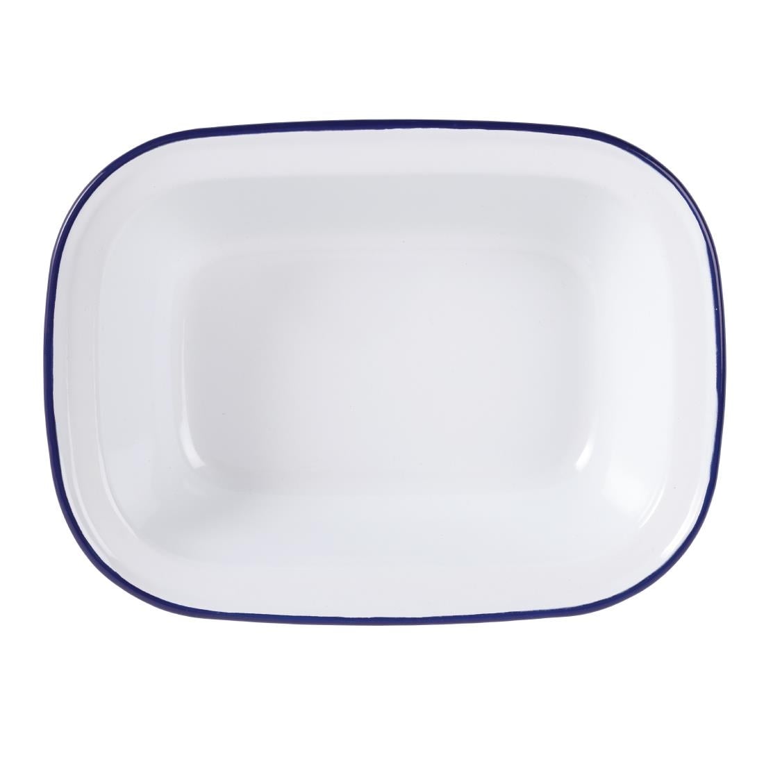 Plats rectangulaires en acier émaillé Olympia 180x135mm (lot de 6) — GM511