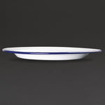 Assiettes plates en acier émaillé Olympia 245mm (lot de 6) — GM512