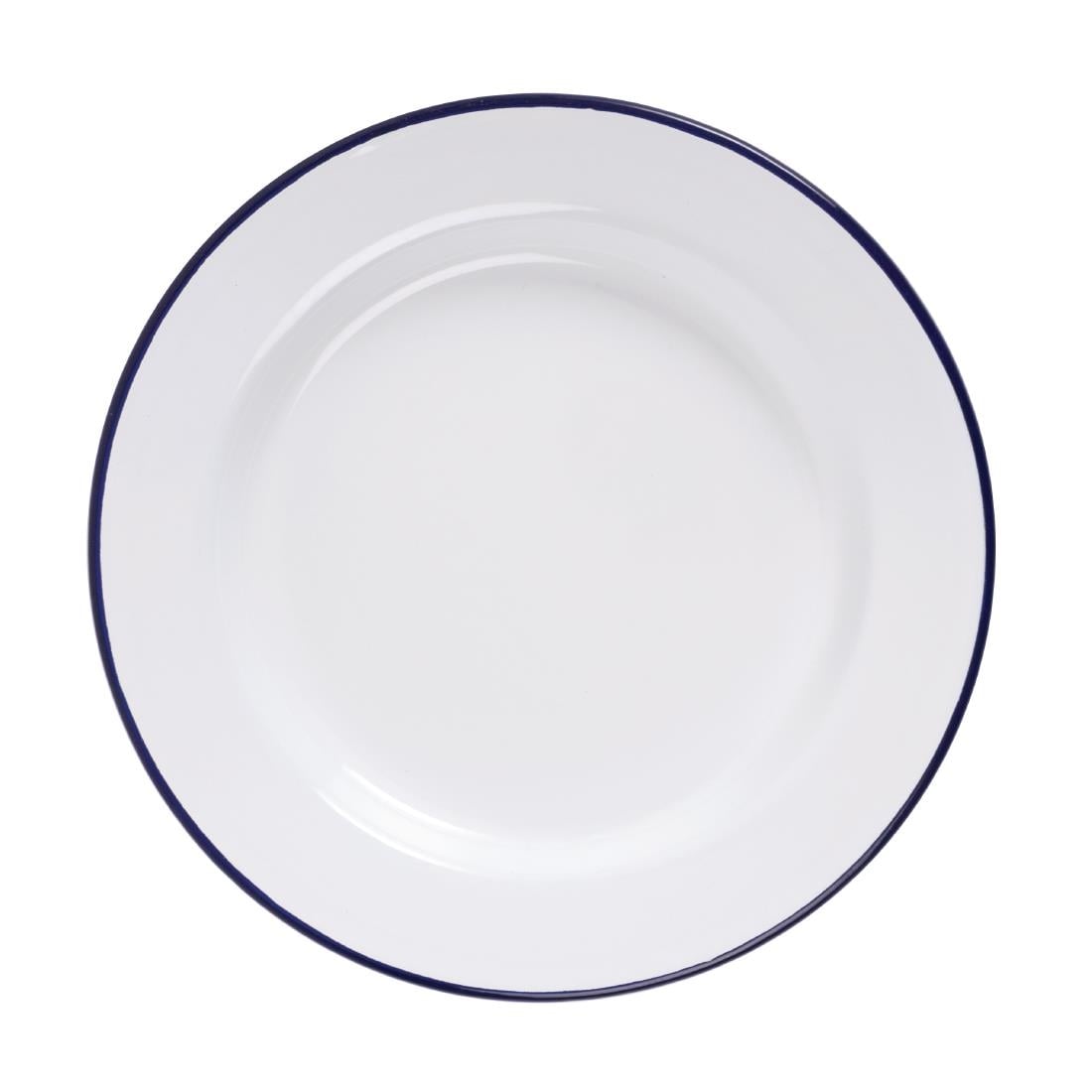 Assiettes plates en acier émaillé Olympia 245mm (lot de 6) — GM512