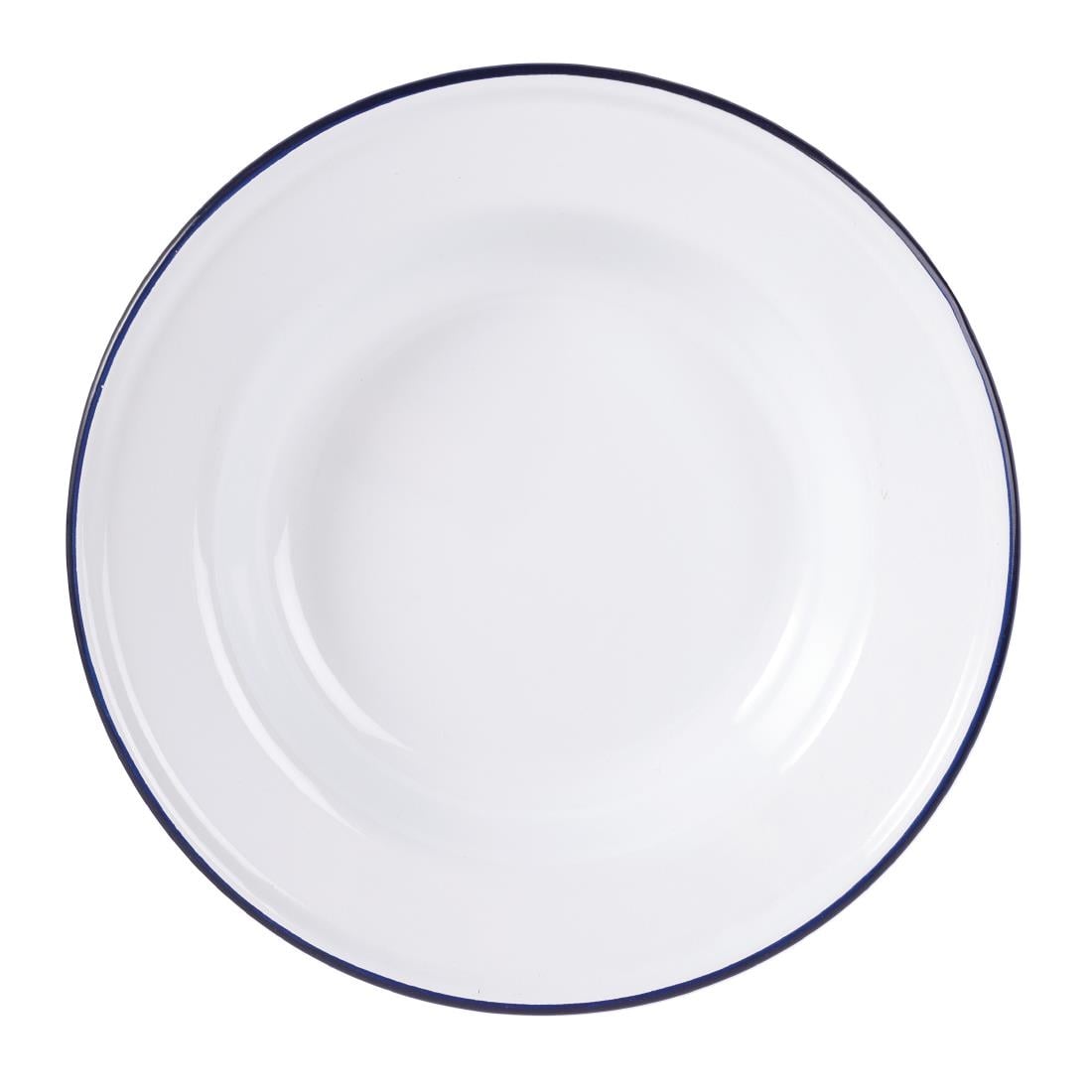 Assiettes creuses en acier émaillé Olympia 245mm (lot de 6) — GM513