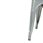 Chaises en acier avec assise en bois Bolero (lot de 4) — GM642