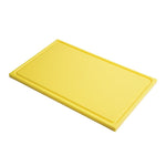 Planche à découper avec rigole GN1/1 en polyéthylène haute densité Gastro M jaune — GN333