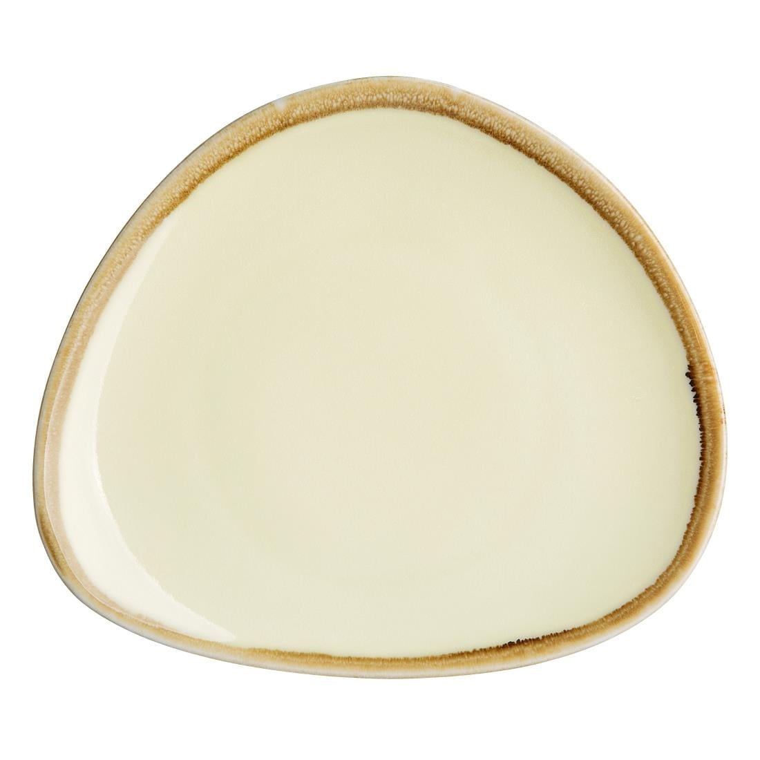 Assiettes triangulaires Olympia Kiln sable 165mm (Lot de 6) — GP325