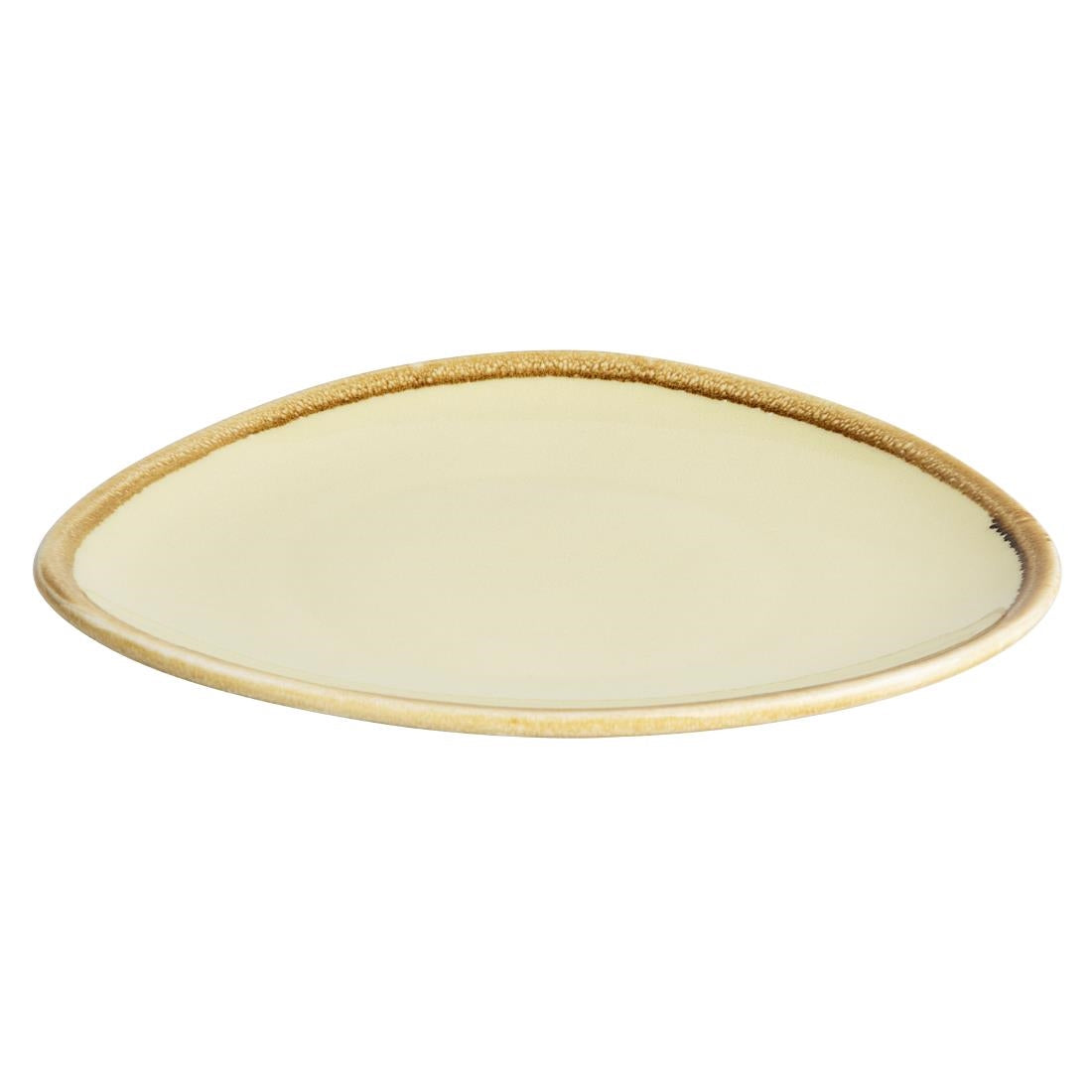 Assiettes triangulaires Olympia Kiln sable 165mm (Lot de 6) — GP325