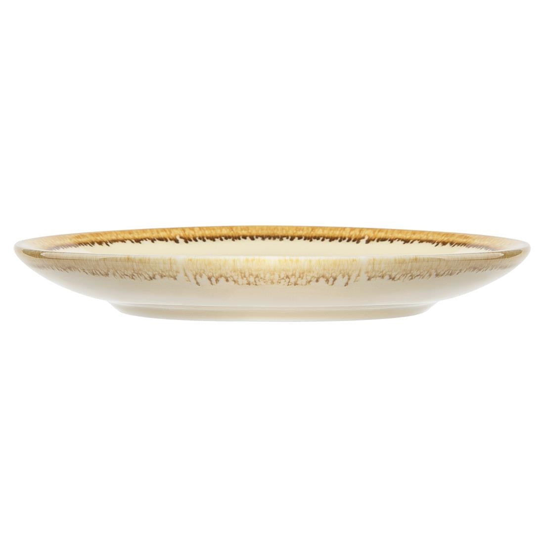 Soucoupe cappuccino Olympia Kiln couleur sable 160mm (lot de 6) — GP333