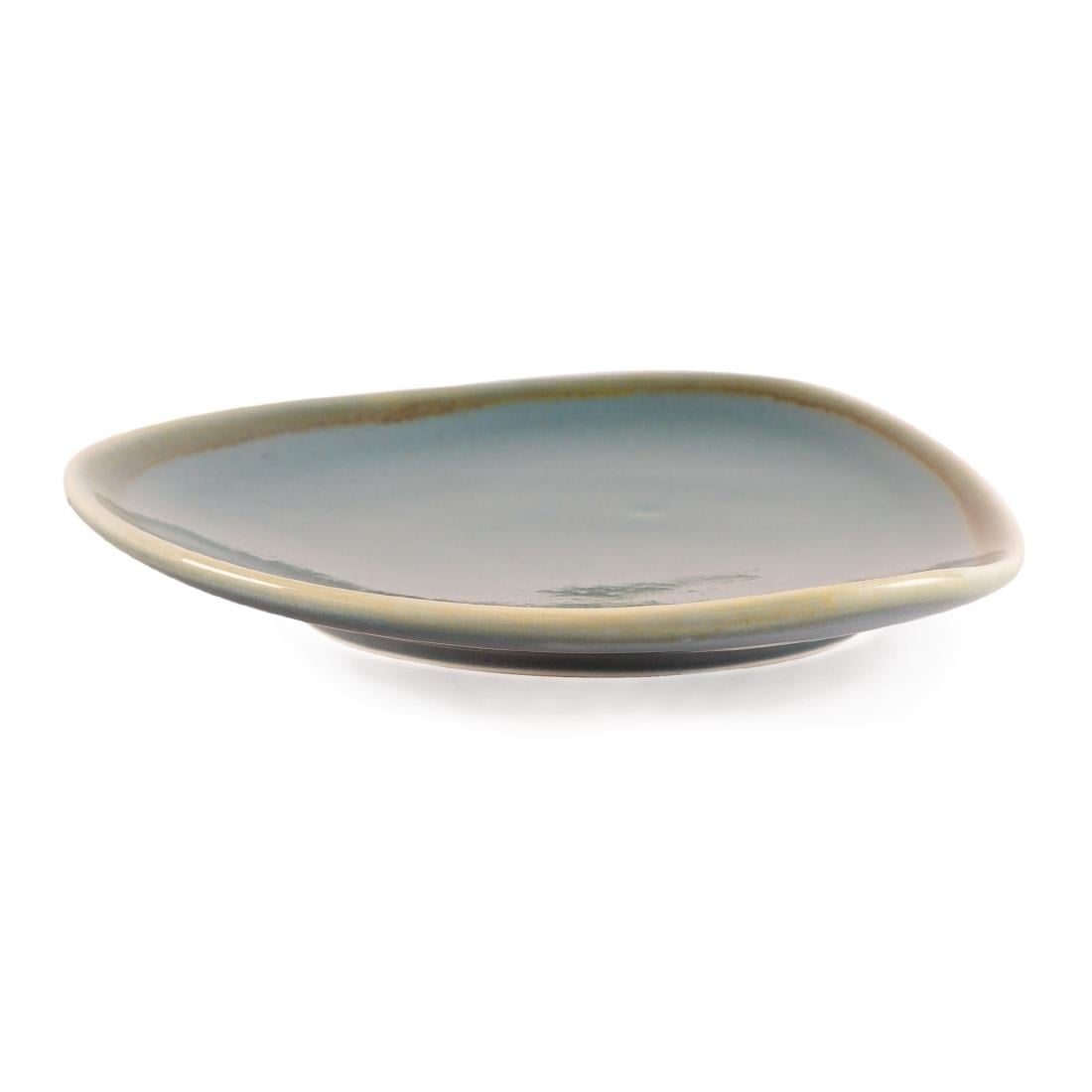 Assiettes triangulaires Olympia Kiln océan 165mm (lot de 6) — GP341