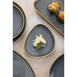 Assiettes triangulaires Olympia Kiln océan 165mm (lot de 6) — GP341