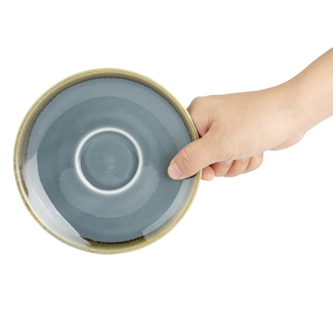Soucoupe Olympia Kiln couleur océan 140mm (lot de 6) — GP347