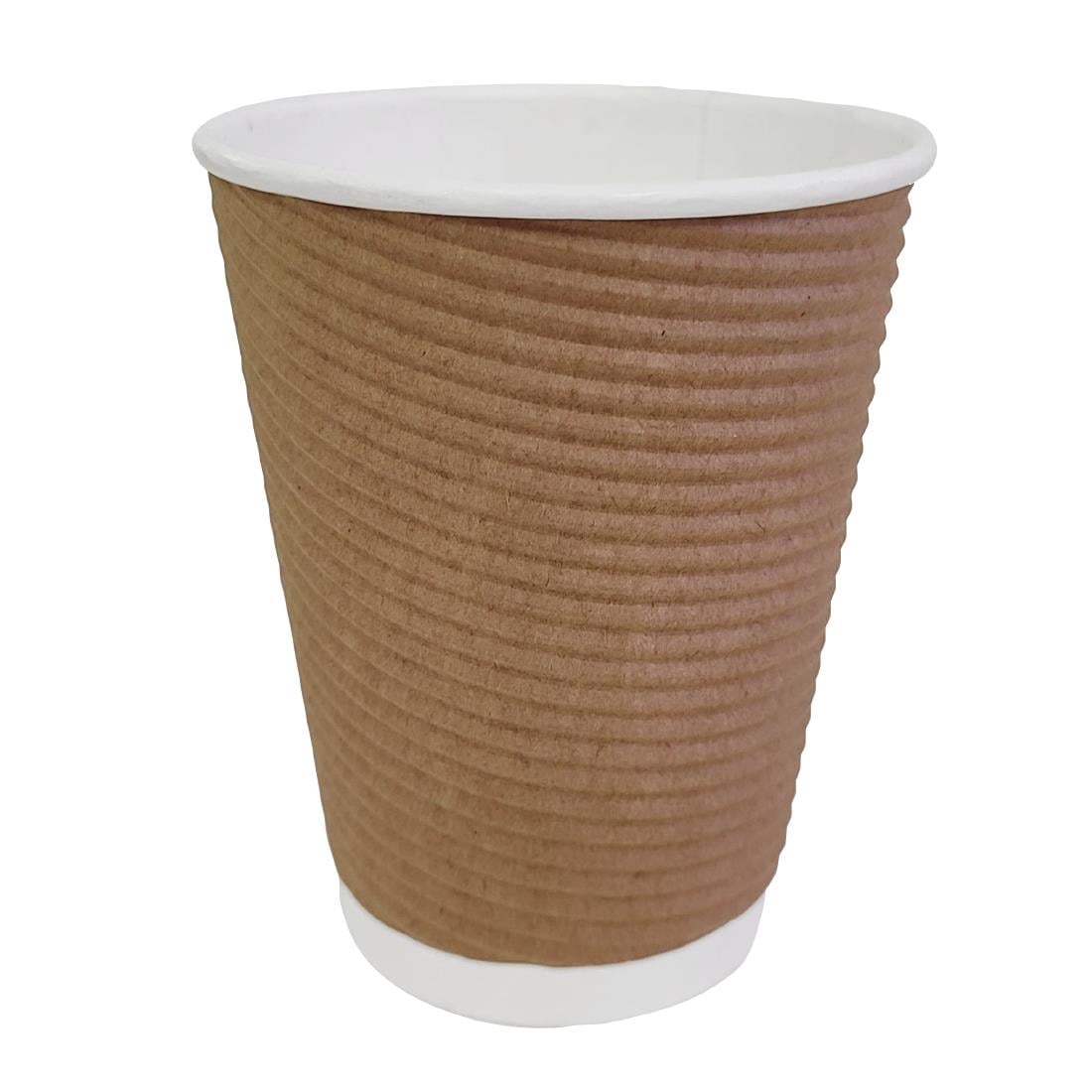 Gobelets boissons chaudes kraft paroi isolante ondulée Fiesta Recyclable 340ml (lot de 25) — GP445