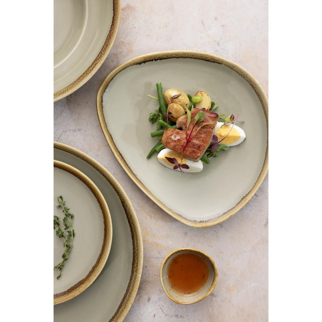 Pot à sauce Olympia Kiln couleur mousse 68mm (Lot de 12) — CP959