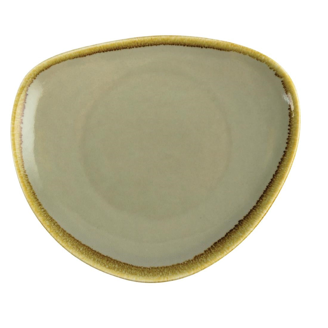 Assiettes triangulaires Olympia Kiln mousse 230mm (lot de 6) — GP473
