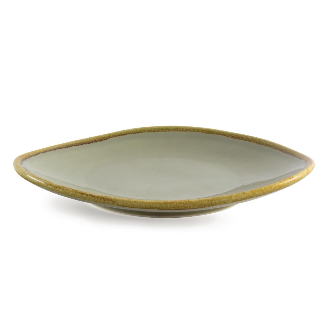 Assiettes triangulaires Olympia Kiln mousse 280mm (lot de 4) — GP474
