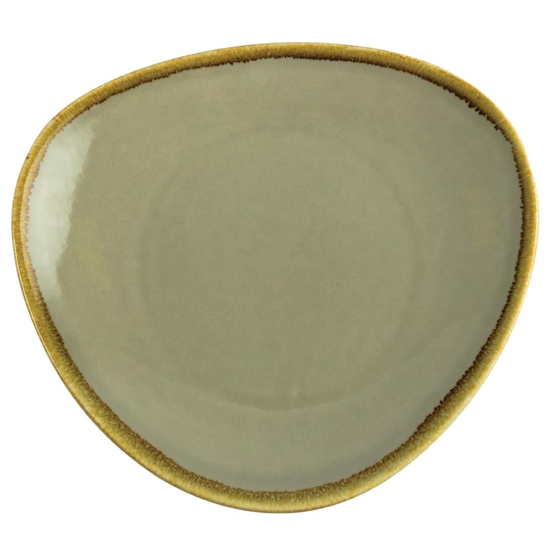 Assiettes triangulaires Olympia Kiln mousse 280mm (lot de 4) — GP474