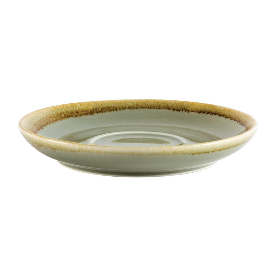 Soucoupe cappuccino Olympia Kiln couleur mousse 160mm (lot de 6) — GP481