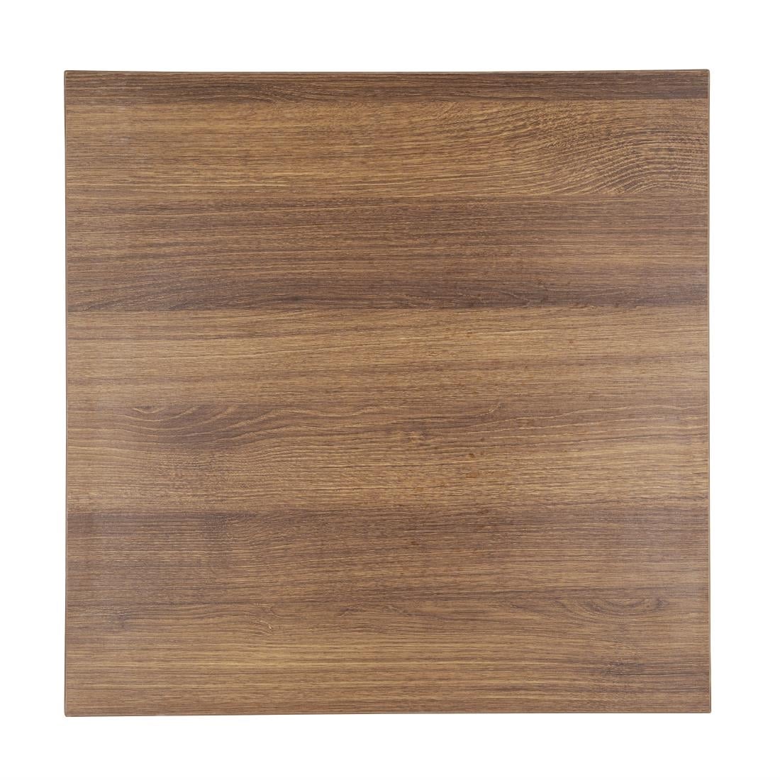 Plateau de table carré Bolero 700mm effet bois chêne rustique — GR330