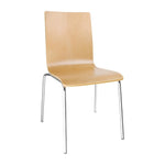 Chaises dossier carré couleur naturelle Bolero (lot de 4) — GR342