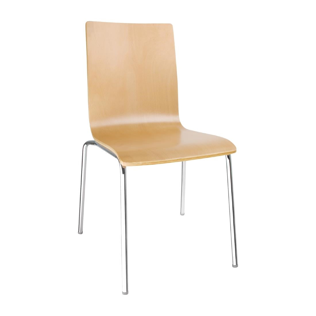 Chaises dossier carré couleur naturelle Bolero (lot de 4) — GR342