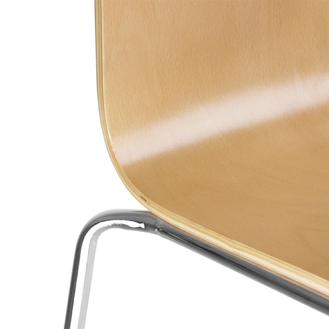 Chaises dossier carré couleur naturelle Bolero (lot de 4) — GR342