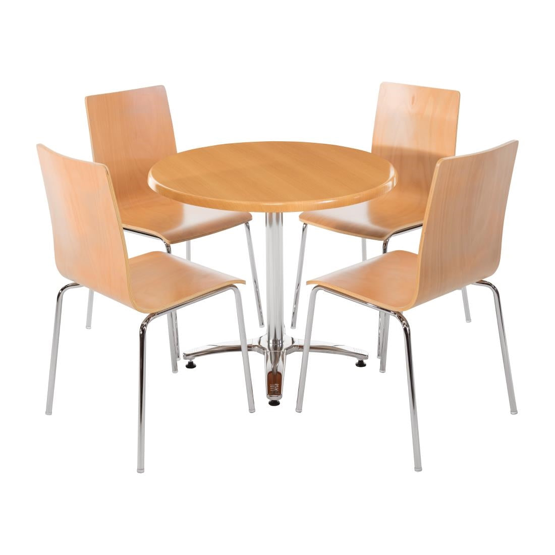 Chaises dossier carré couleur naturelle Bolero (lot de 4) — GR342