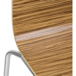 Chaise dossier carré zebrano Bolero lot de 4 — GR344