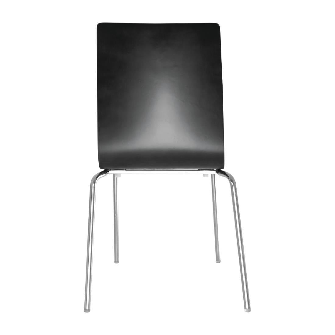 Chaise dossier carré noire Bolero lot de 4 — GR345