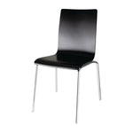 Chaise dossier carré noire Bolero lot de 4 — GR345