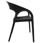Fauteuils enveloppants en rotin PP Bolero noirs (lot de 4) — GR363