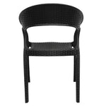 Fauteuils enveloppants en rotin PP Bolero noirs (lot de 4) — GR363
