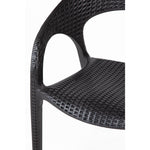 Fauteuils enveloppants en rotin PP Bolero noirs (lot de 4) — GR363